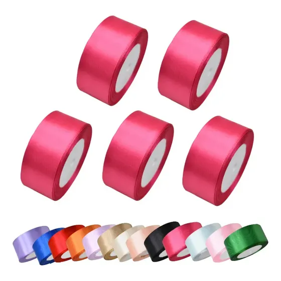 Sh 5 Rolos De Laços De Fita Colorida 4cm 112,5m Decoração
