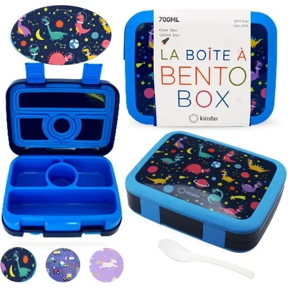 Lonchera Bento 4 Secciones Para Niños Pequeños