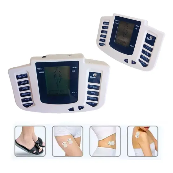 Aparelho Fisioterapia Portátil Choque Pulso Elétrico Digital Cor Branco 110V/220V