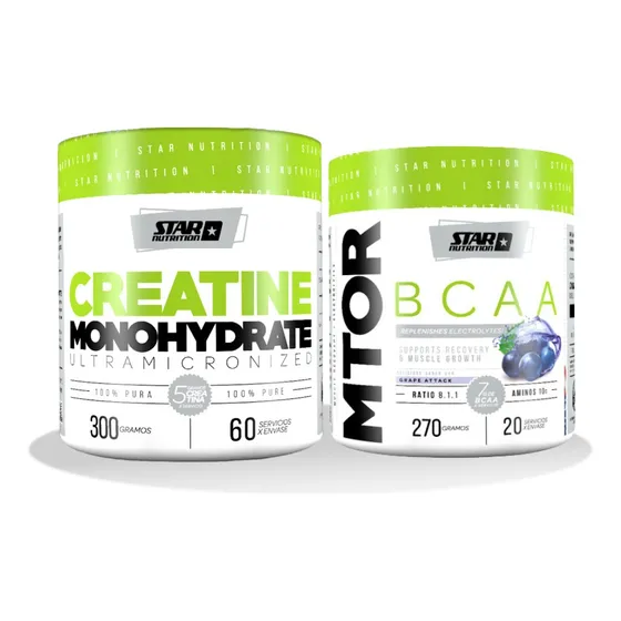 Combo Star Nutrition Creatina X300 Gr + Mtor Bcaa X 270gr