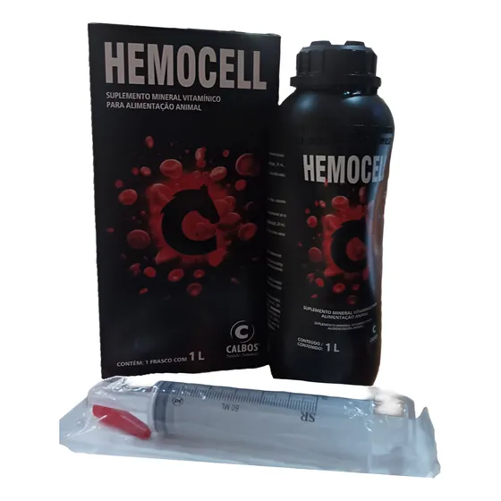 Hemocell 1lt Calbos Sup. Aumento De Hemácias Em Equinos