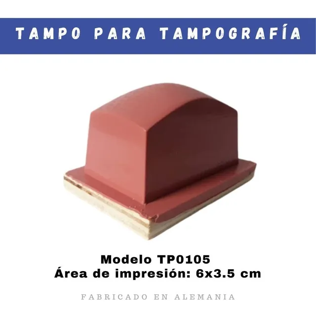 Tampo Para Tampografía Área De Impresión 6x3.5 Cm