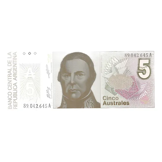 Billete 5 Australes Del Año 1989 Sin Circular ¡oferta!