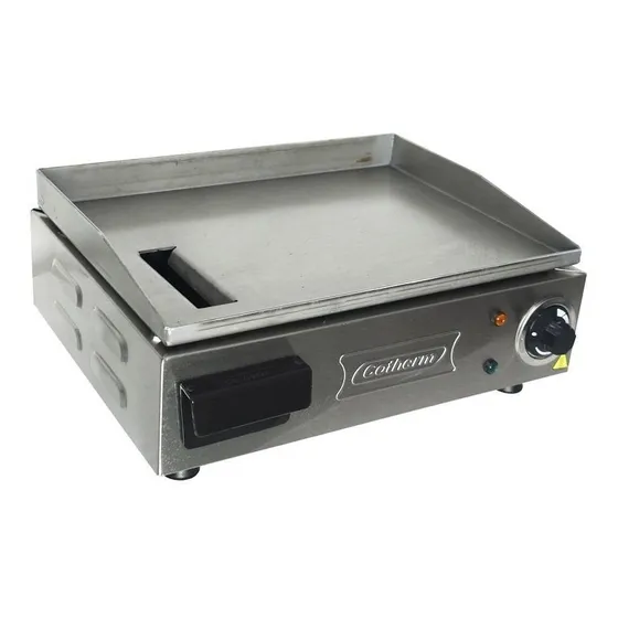 Chapa Lanches Elétrica Grill 40X30 1200W Cozinha Cotherm Profissional Industrial Inox