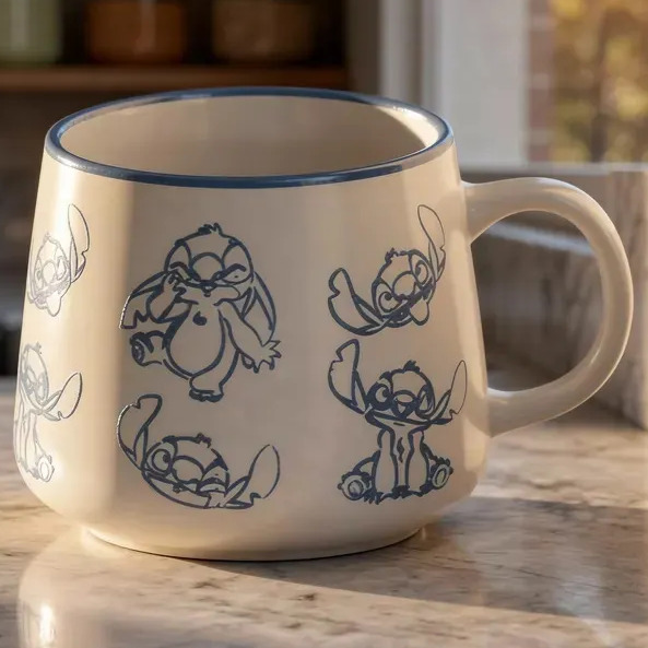 Caneca com desenhos de Moma Stitch