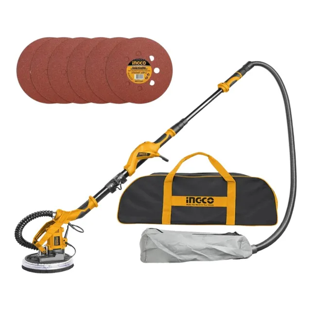 Ingco Lijadora De Pared Techo DWS10501 Amarillo/Negro