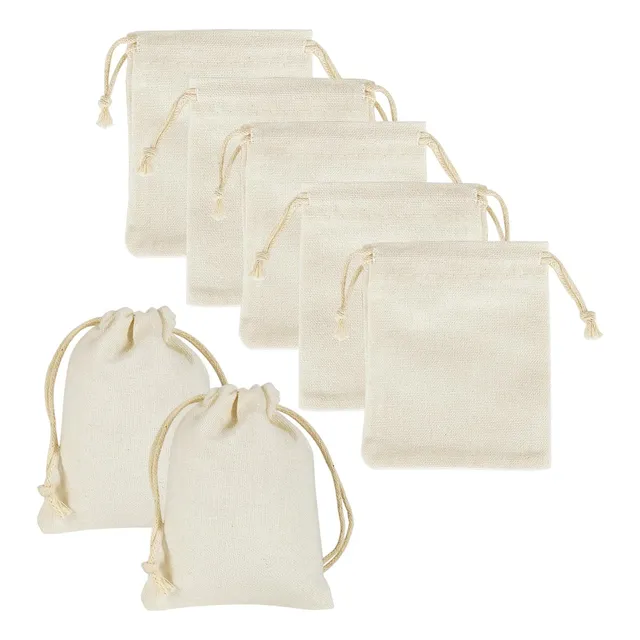 Bolsa Algodon Souvenir Packaging Boda Regalo 10x15cm X12uds