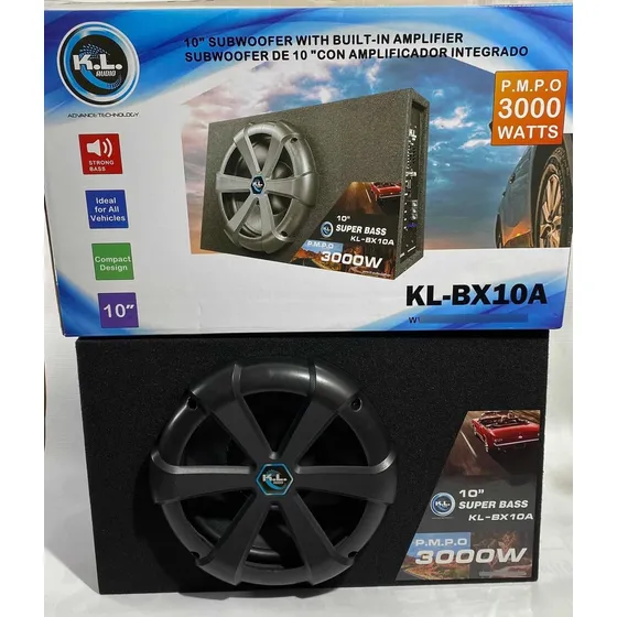 Bajo Amplificado Kl-bx10a/10 3000w 4omh 