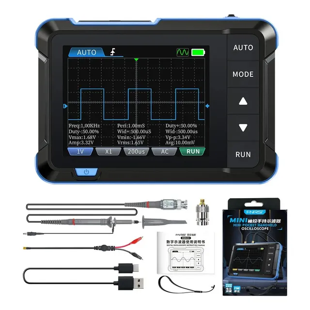 Función de generador de miniosciloscopio portátil Fniri Dso153 de 1 mhz