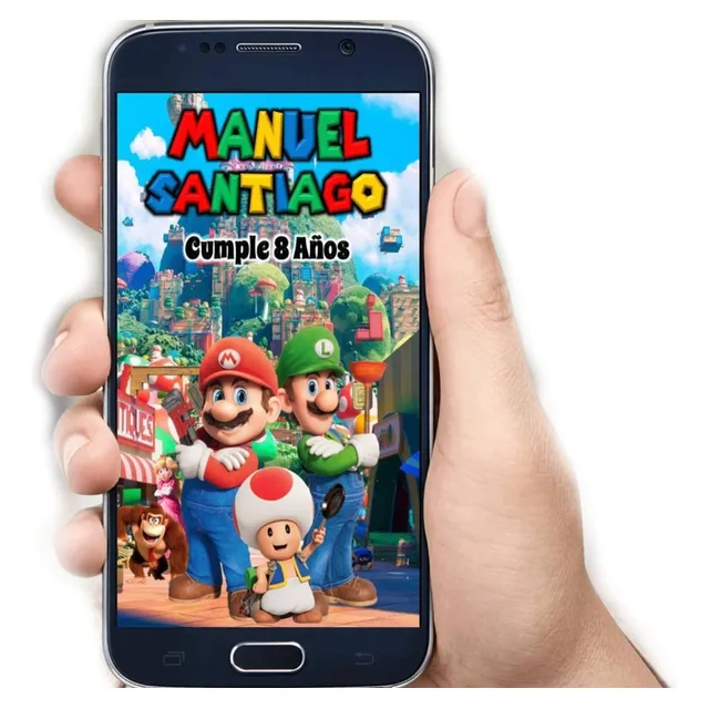Video Invitación Digital Animada Super Mario Bros Whats App