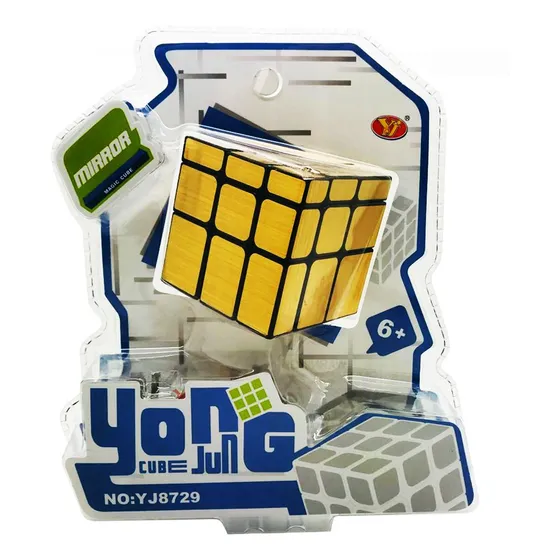 Cubo Mágico Dorado Modelo Asimétrico De 3x3x3 