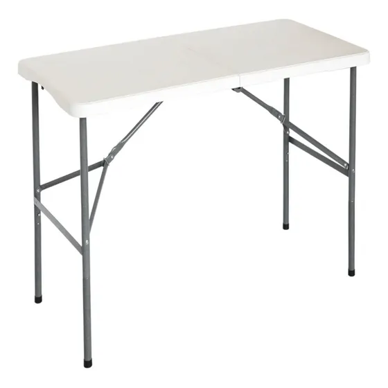 Mesa Plegable 122x60x74cm Blanca Northwest