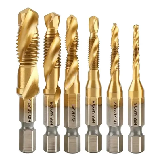Set 6 Mechas Macho Combinadas Mecha Roscada Hexagonal Clic
