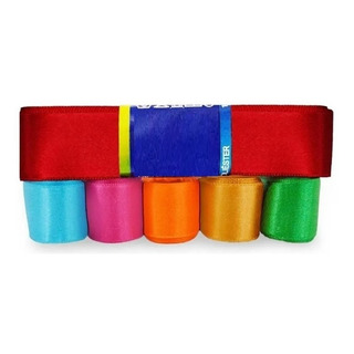 Kit 8 Fitas De Cetim NÂș5 Com 22mm X 2,5 Metros Cada 8 Cores Kit 8 Fitas De Cetim NÂș5 Com 22mm X 2,5 Metros Cada 8 Cores