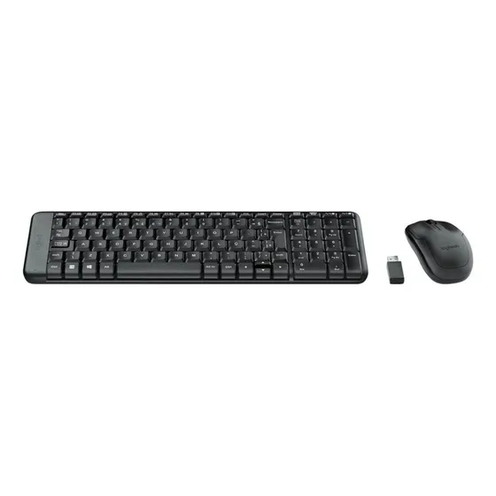 Teclado E Mouse Logitech Wireless Mk220 Preto Padrãoabnt