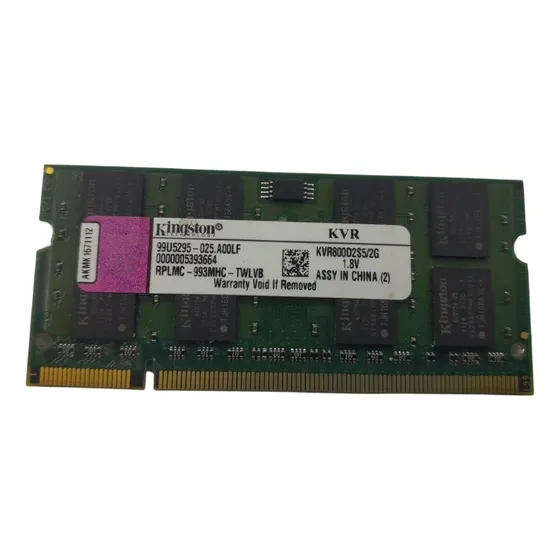Memória Notebook 2gb Ddr2 800mhz Kingston
