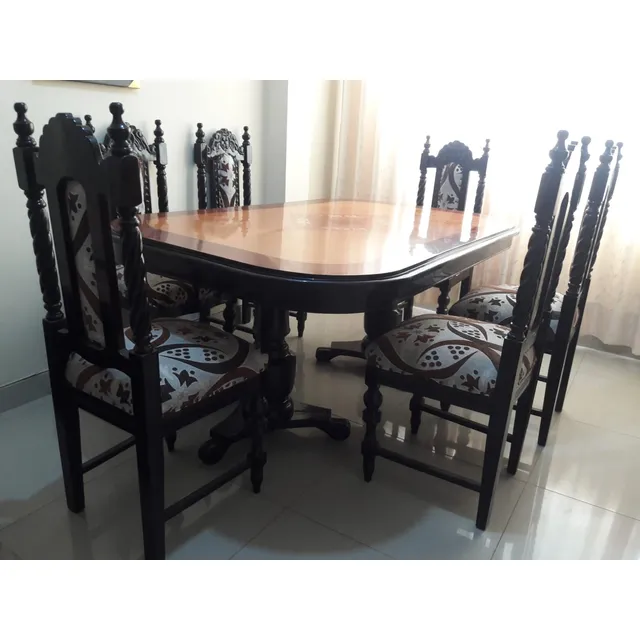 Huanuco!¡ Mesa Comedor, 6 Sillas Estilo Colonial