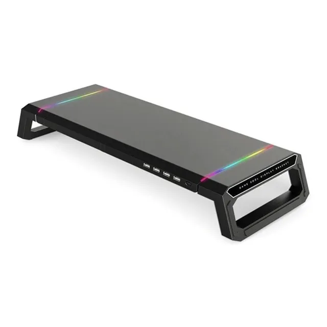 Soporte De Monitor De Altura Ajustable Gamer Rgb Con Usb