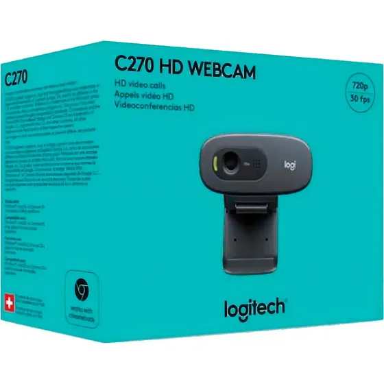 Webcam C270 Logitech Color Negro HD | Cuotas sin interés