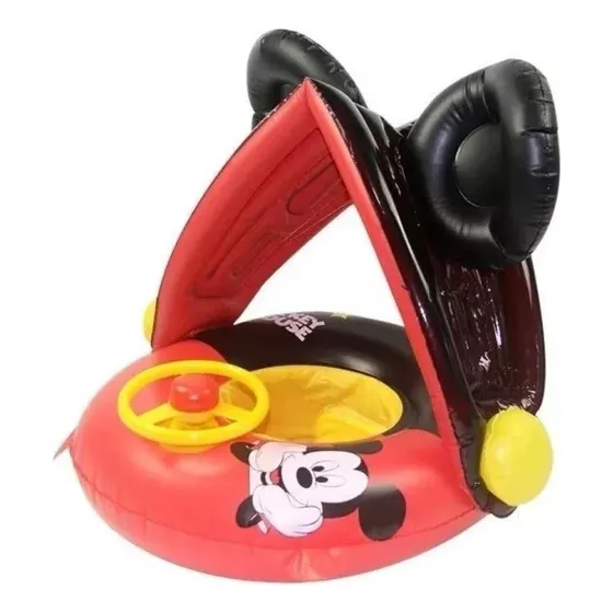 Flotador Inflable Nino Mickey Mous Toldo Salvavidas Bebe