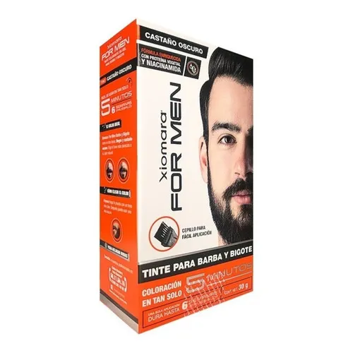Xiomara For Men Tinte Colorante En Gel Para Barba Y Bigote