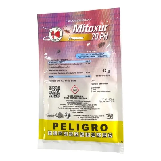 Insecticida Alacranes Polvo Humectable 12g Mitoxur