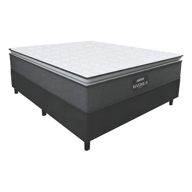 Gazin Cama Box Maximus Casal 138cm X 188cm Cinza E Preto Gazin Cama Box Maximus Casal 138cm X 188cm Cinza E Preto