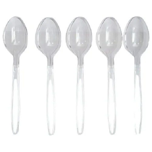 Colher Acrílica Reforçada Sopa Master Cristal - 50 Unid