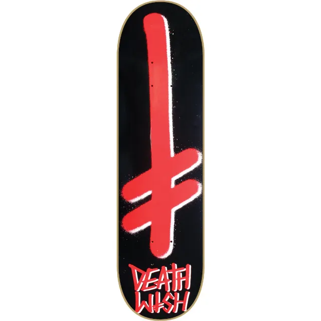 Deathwish Skateboards Gang Logo Deck Negro Rojo 8.25
