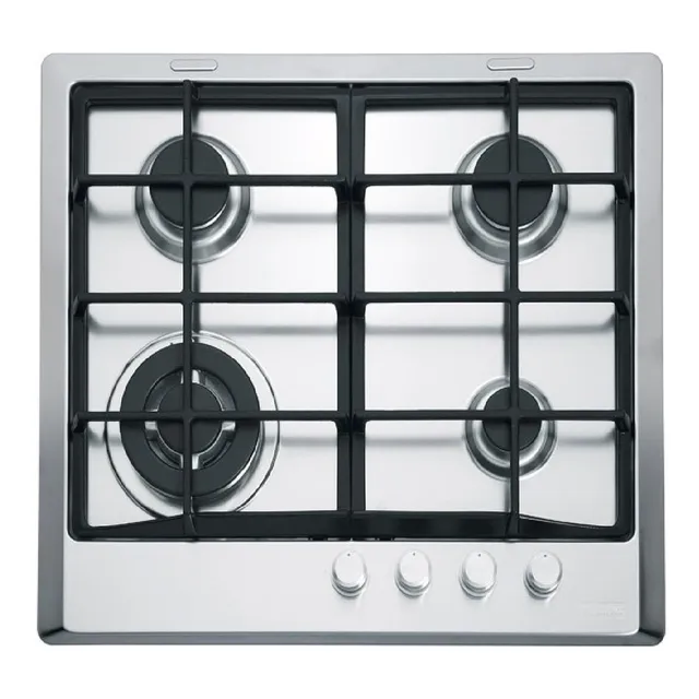 Anafe con Alimentación a Gas Franke FHM 604 3G TC XS C Color Plateado con 4 Hornallas