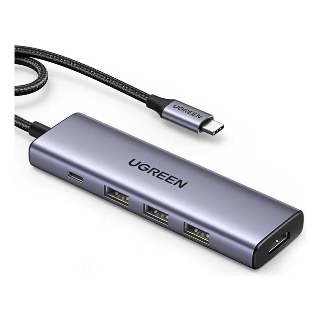 Ugreen  15596 Hub Usb-c 5 En 1 Para 3* Usb 3.0 + Hdmi 4k @30
