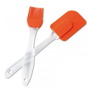Brocha Y Espátula Miserable De Silicón Con Mango De Acrílico Brocha Y Espátula Miserable De Silicón Con Mango De Acrílico