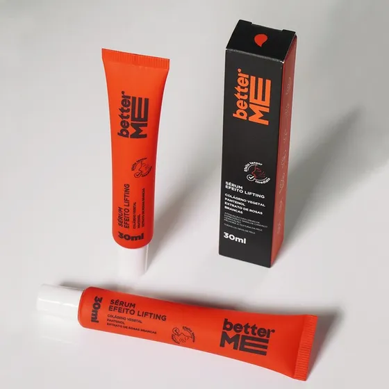 Better Me Sérum Skin Care Hidratante Facial Efeito Cinderela Tensor Imediato 30ml Aplicação Dia/noite Todo Tipo De Pele - Colágeno Vegetal, Pantenol, Extrato de Rosas Brancas, Hidratação, Textura
