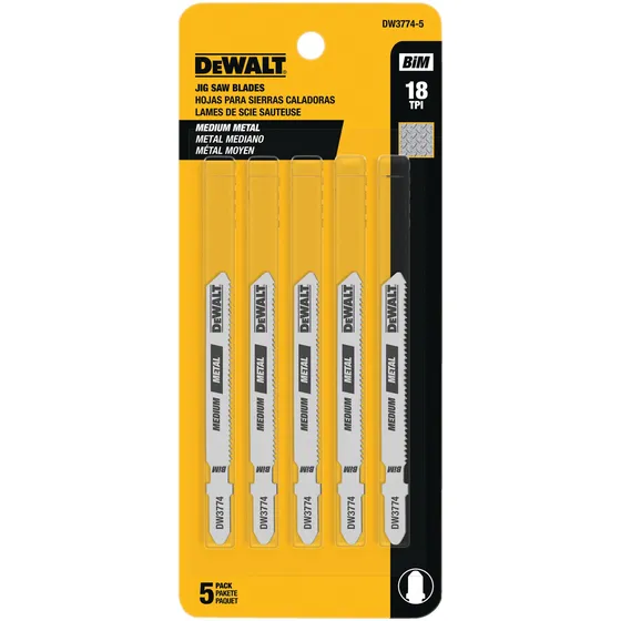 Hoja Sierra Caladora T 18tpi Metal Paq X 5 Unidades Dewalt