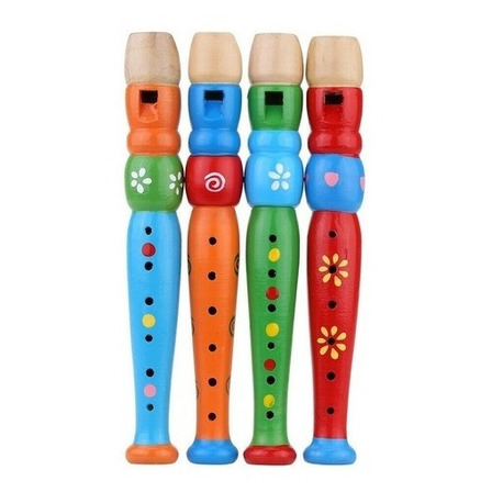 Flauta Vertical De Madera Instrumento Musical Juguete Niños Flauta Vertical De Madera Instrumento Musical Juguete Niños
