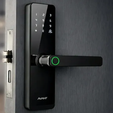 Fechadura Eletronica Motion Biometria Embutir Preto Avant