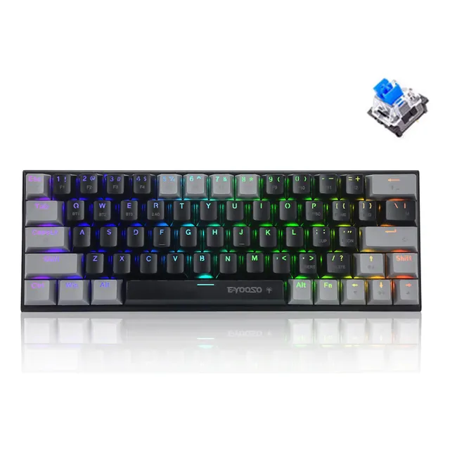 Teclado Mecánico Eyooso Z-11 Rgb Switch Blue Bt Wired