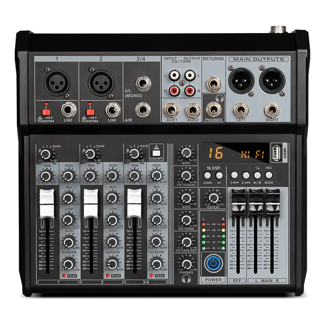 Depusheng Xt4 Mezcladora Audio 4 Canales 16dsp Efecto