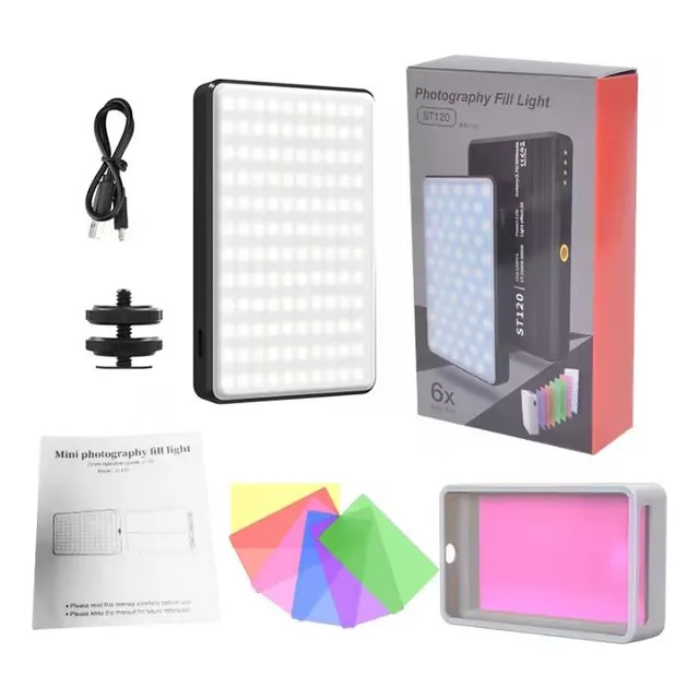 Mini Luz Leed Para Cámara,lámpara Panee Recargable Regulable