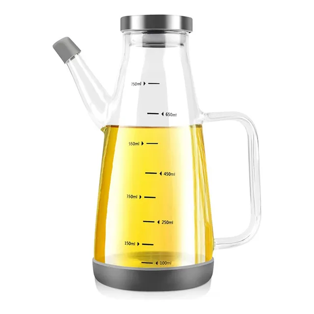 Botella Grande De Aceite De Vidrio De Borosilicato Con Alto