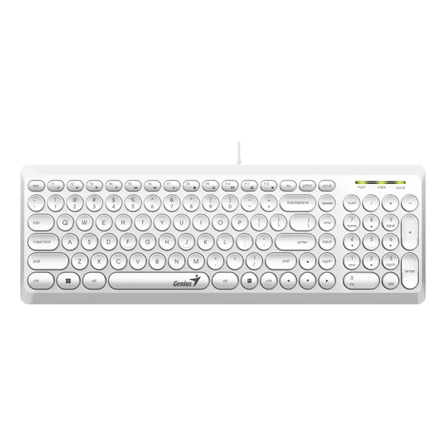 Teclado Genius Slimstar Q200 Usb Multimedia White Color del teclado Blanco Idioma Español