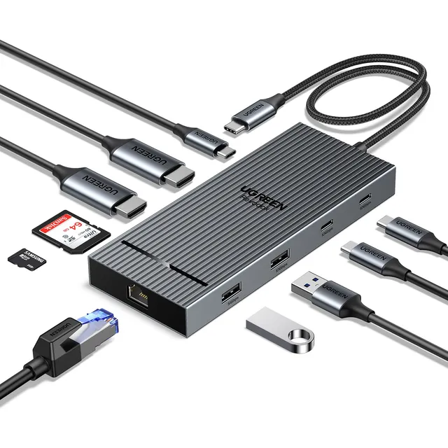Estación De Acoplamiento Usb C Ugreen Revodok Pro 10 En 1 Du