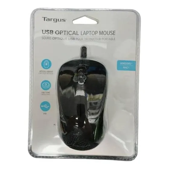 Mouse Targus Amu80us Usb Alámbrico 3 Botones Negro