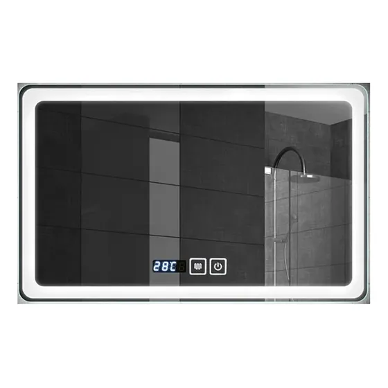 Espejo Led Rectangular 60x80 Para Baño Desempañador Display Marco Incoloro