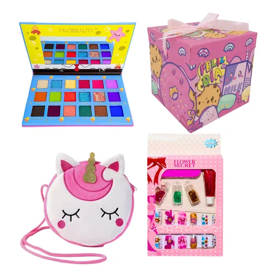 Set Maquillaje Y Manicure Infantil Regalo De Navidad Niña