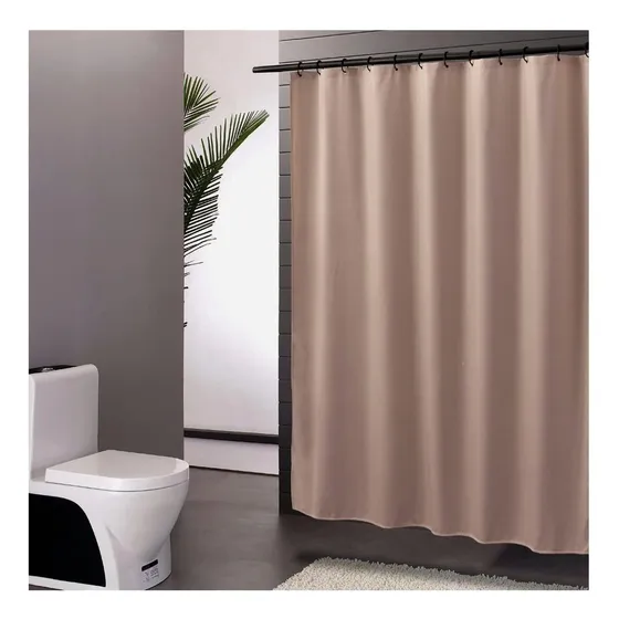 Cortina Ducha Lino Lujo Tela Resistente Al Agua Para Baño 72