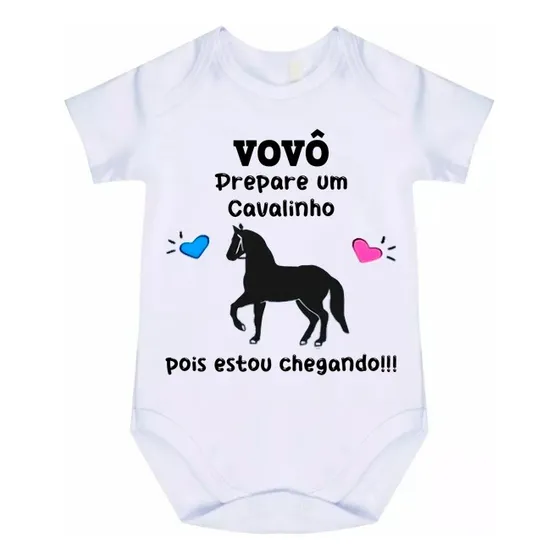 Body Bebê Vovô Prepare Um Cavalinho  Estou Chegando 910a