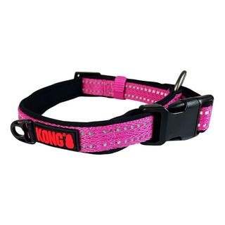 Collar Para Perro Raza Mediana - Suave De Nylon- Kong- Rosa Collar Para Perro Raza Mediana - Suave De Nylon- Kong- Rosa