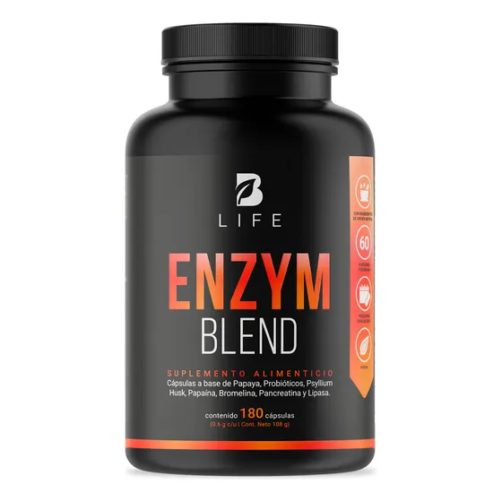 Enzimas Digestivas | 180 Cápsulas | Ingredientes Naturales | Enzym Blend | B Life.