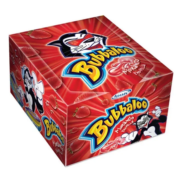 Display Chiclete Bubbaloo Morango C/60 Unidades - Full